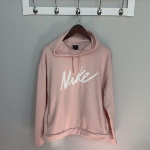 Baby Pink Nike Fleece Hooded Sweatshirt
